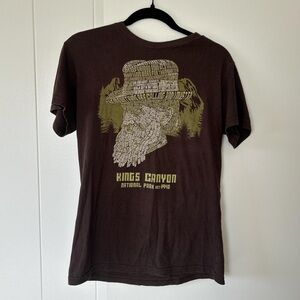 4/$20 Vintage Kings Canyon national park tee brown green graphic unisex small